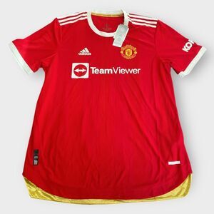 Adidas 2021/22 Manchester United Home Jersey Authentic Red Mens size XL H31090